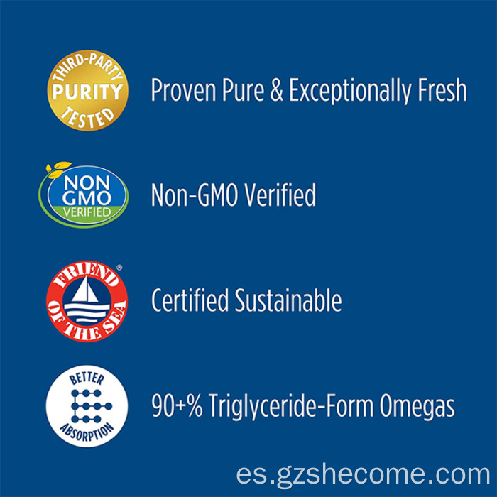 cápsulas Omega Mejora el riesgo de alergia Aceite de pescado Softgels